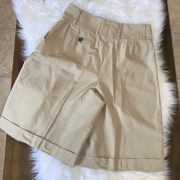 Escada High Waist Vintage Silk Bermuda Shorts Tan size 38 EU - Picture 16 of 17